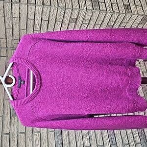 J. Crew Relaxed Saddle Sleeve Crewneck Sweater XXL Pink/Fuscia Wool Alpaca Blend